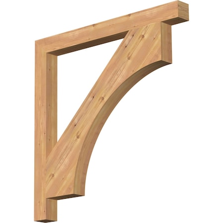 Ekena Millwork Westlake Block Smooth Bracket, Western Red Cedar, 3 1/2"W x 40"D x 40"H BKT04X40X40WTL05SWR